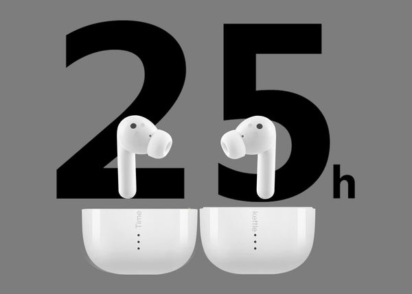 25時間のバッテリー寿命、必要以上の長さ