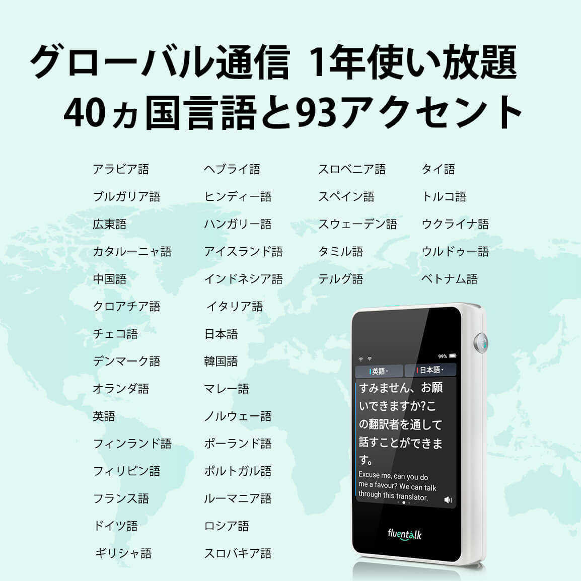 Fluentalk T1 Miniハンドヘルド翻訳機